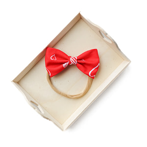 Inicio Red heart bow baby headband – handmade Valentine headband by Meow Bowtique